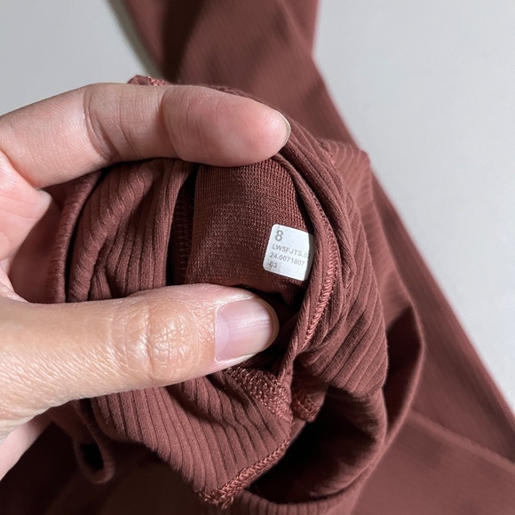 Lululemon Align Ribbed High Rise Leggings Pants - Women's Size 6 - Roasted Brown - Picture 7 of 10